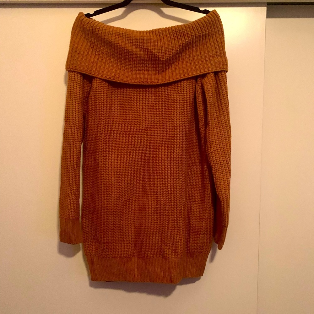 Off the shoulder sweater dress